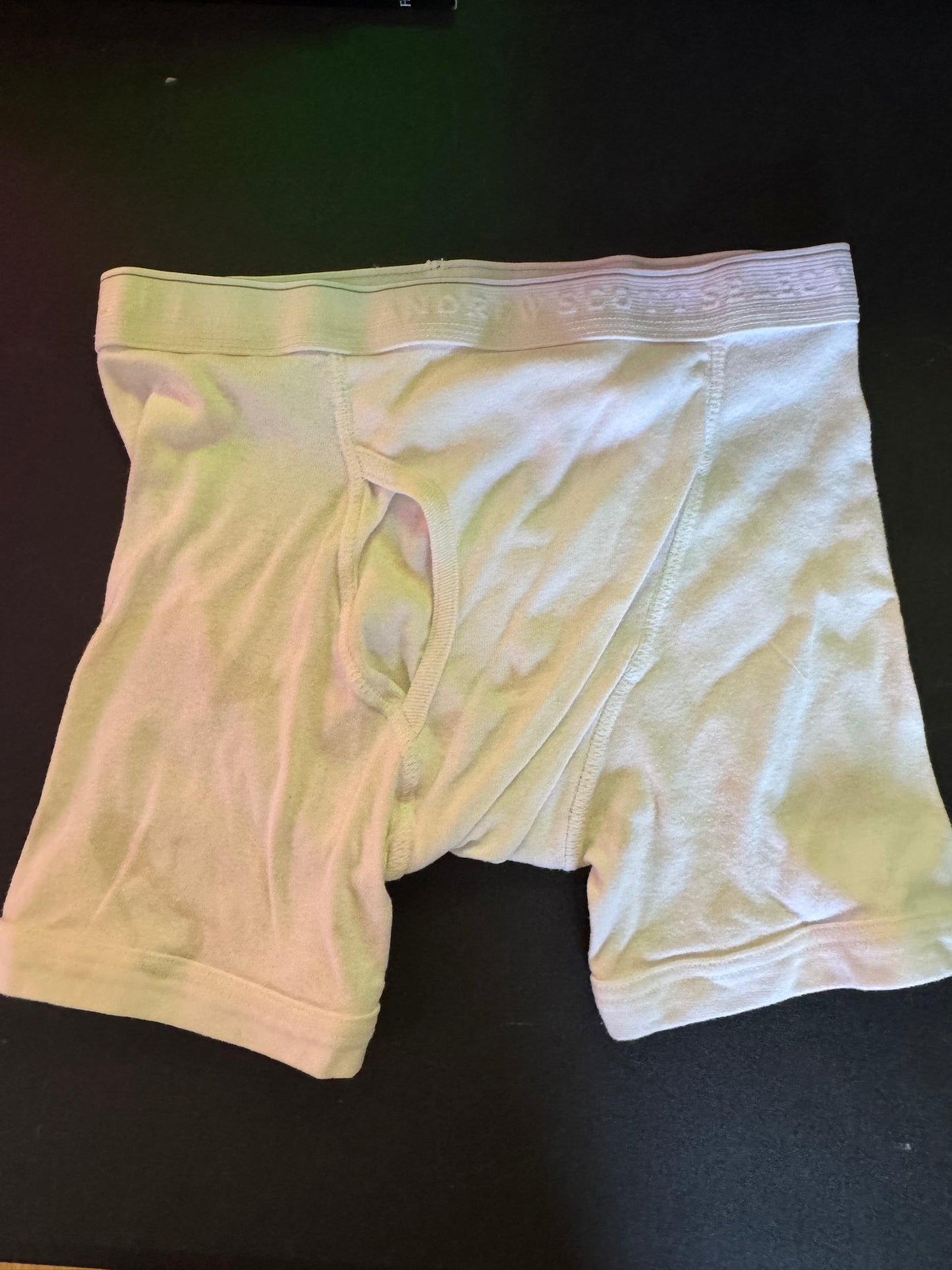 Used white boxer briefs - unwashed