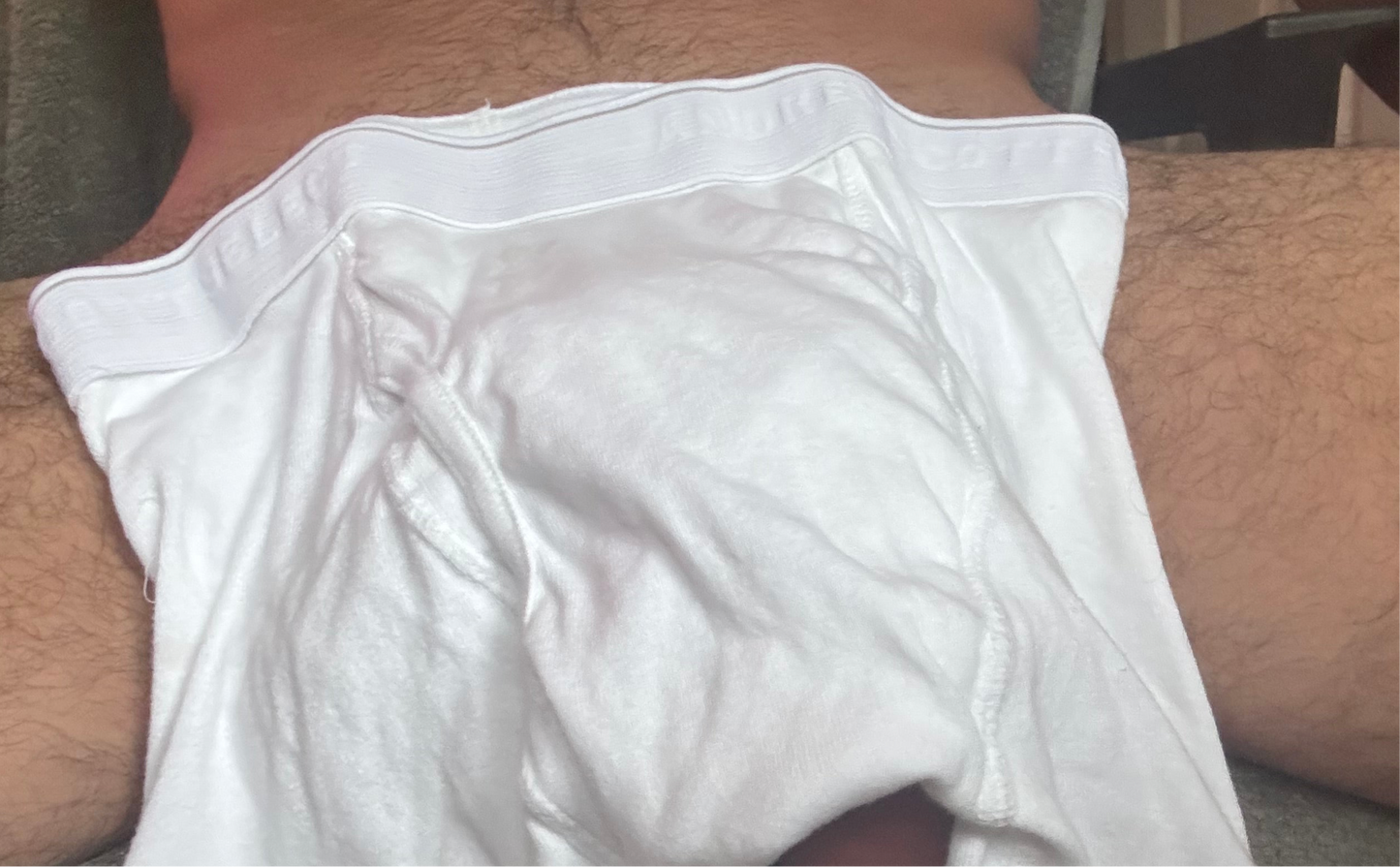 Used white boxer briefs - unwashed