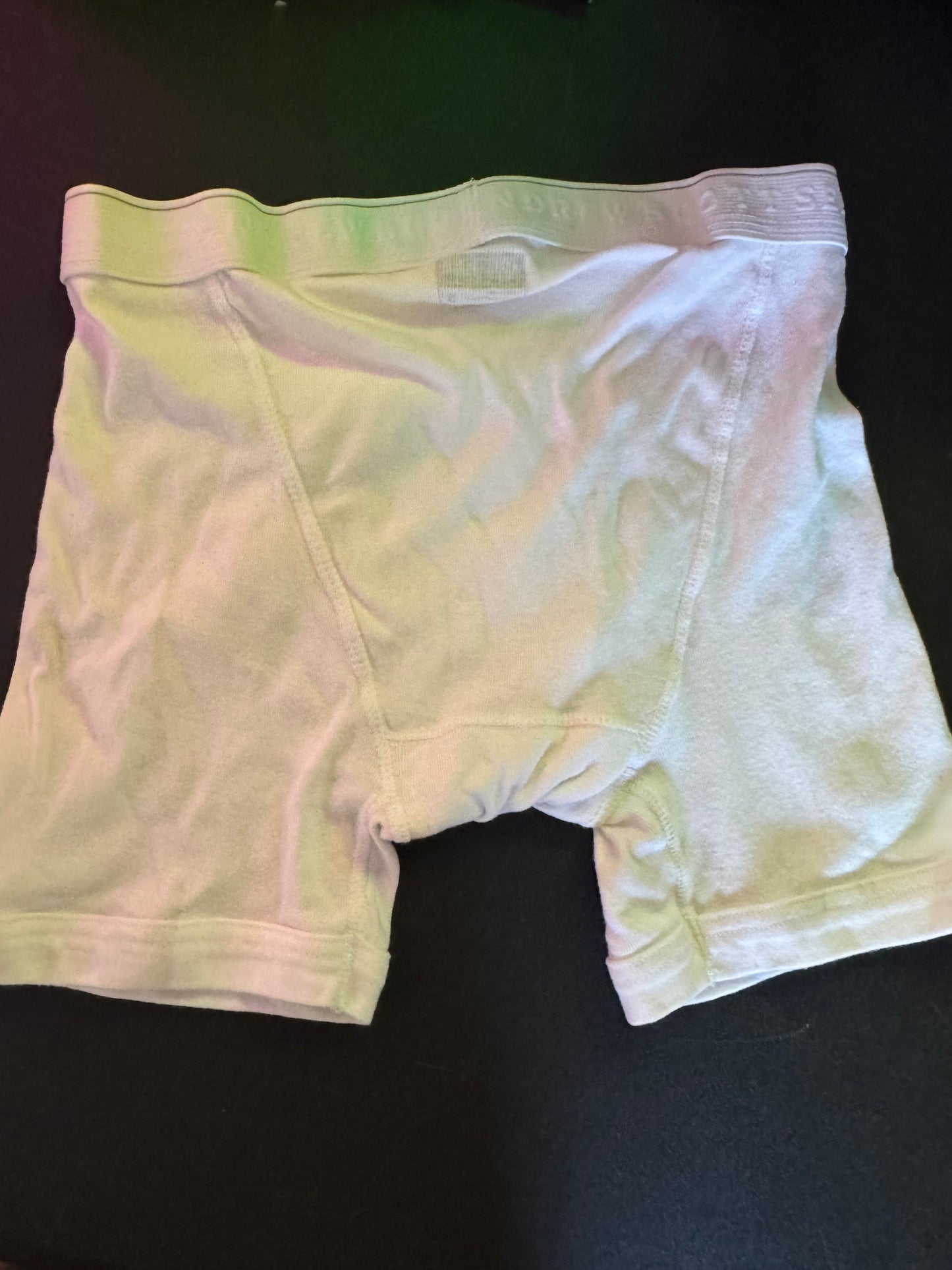 Used white boxer briefs - unwashed