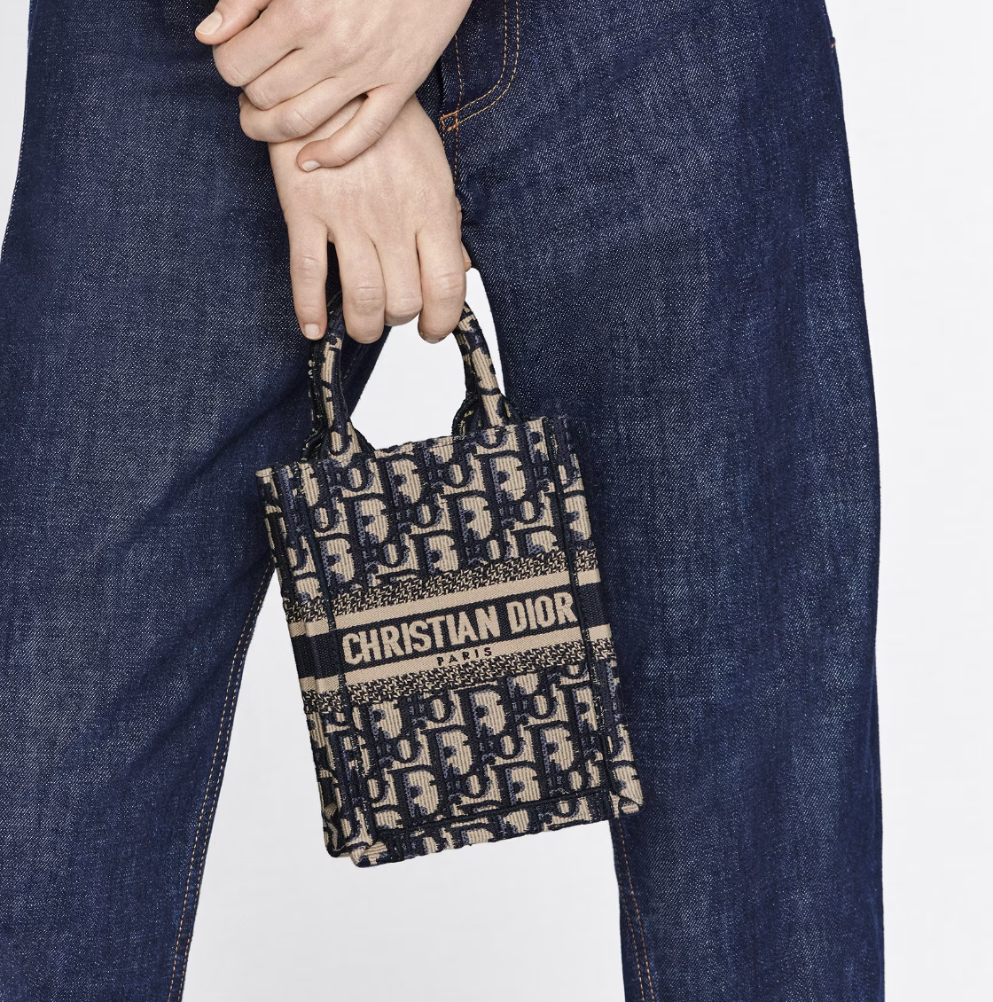 DIOR crossbody bag in BLUE & CREAM