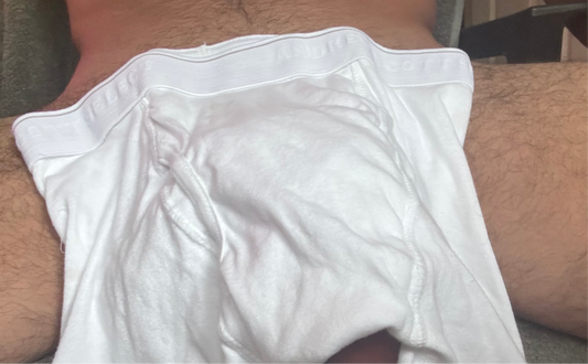 Used white boxer briefs - unwashed